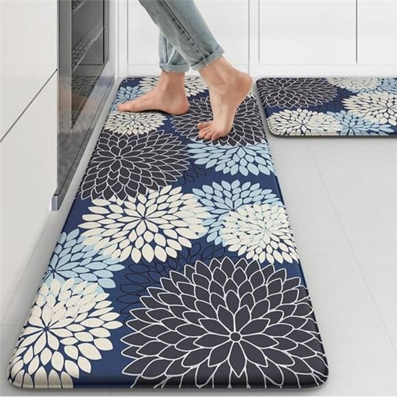 Boho Anti Fatigue Kitchen Mats Set Cushioned Non Slip Waterproof Floor Rugs - Picture 7 of 7